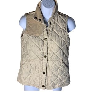 - Ralph Lauren Diamond Quilted Vest with Corduroy Accents - XS